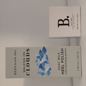 Beekman 1802 Goat Milk,Walking on Clouds HEEL POLISH and Milk Bar Facial soap